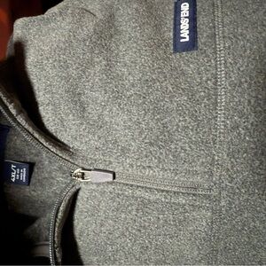 Lands' End Heather Gray Fleece Jacket